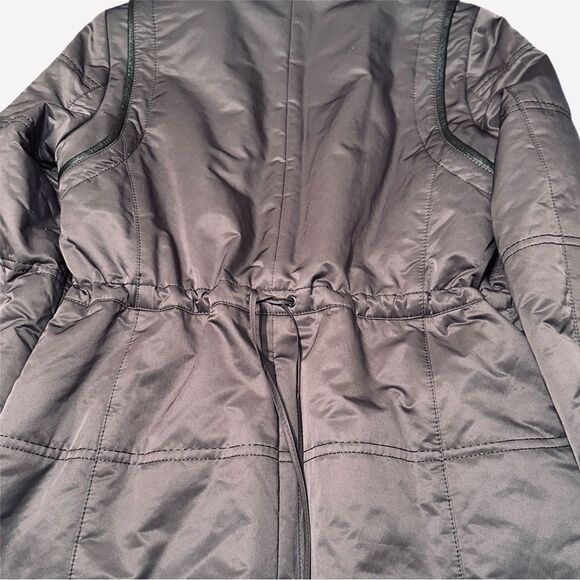 Leega Vintage Coat 100% Rabbit Fur Lining Brown Size S - Picture 4 of 8